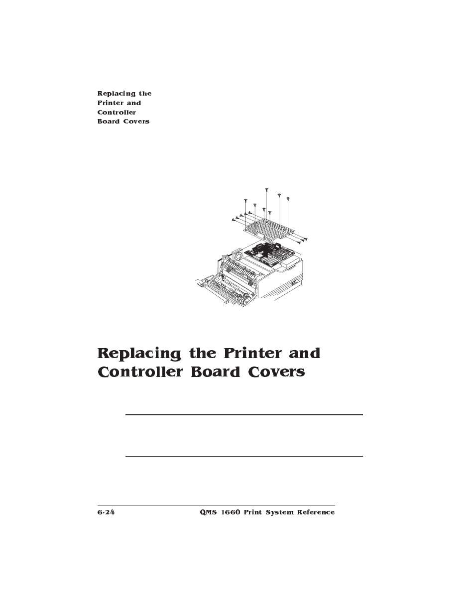 Replacing the printer and controller board covers | HP QMS 1660 User Manual | Page 162 / 306