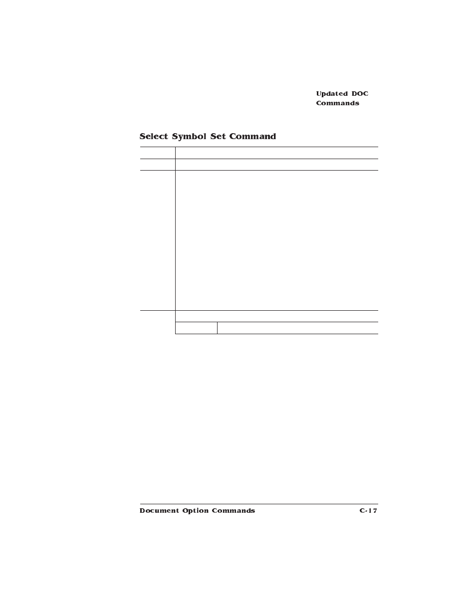 Select symbol set command | HP QMS 1660 User Manual | Page 253 / 306