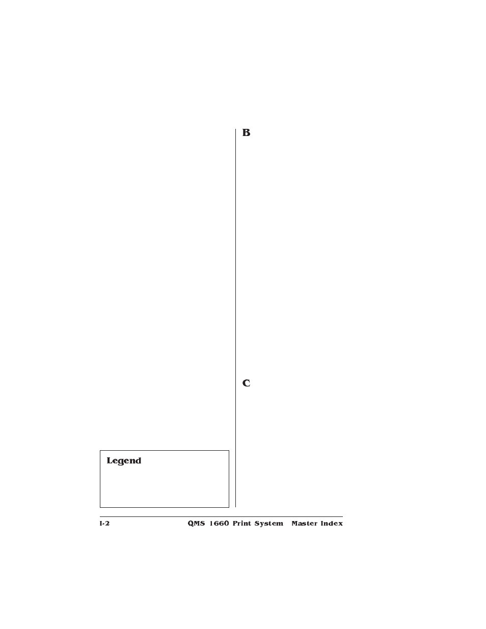 Legend | HP QMS 1660 User Manual | Page 284 / 306