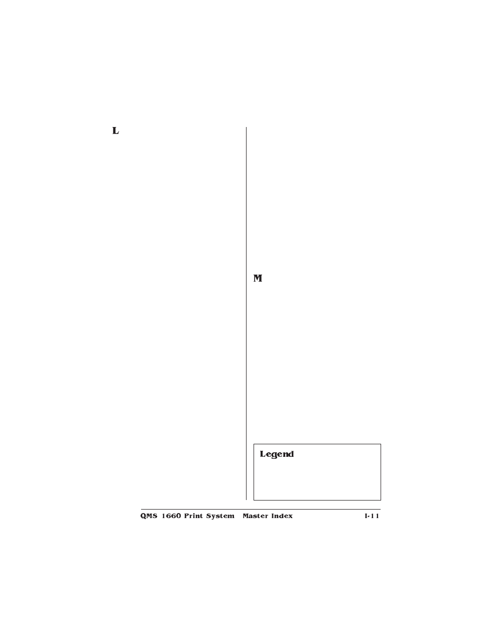 Legend | HP QMS 1660 User Manual | Page 293 / 306