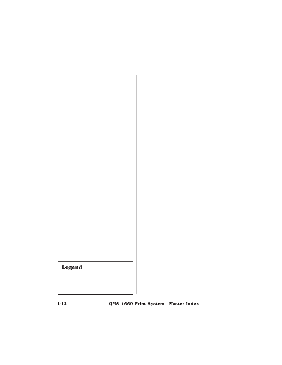 Legend | HP QMS 1660 User Manual | Page 294 / 306