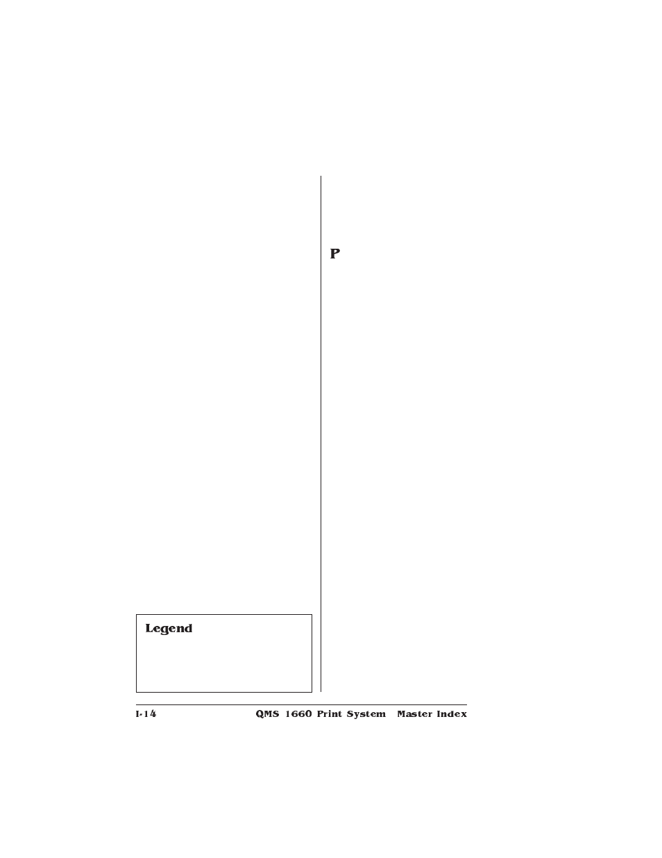 Legend | HP QMS 1660 User Manual | Page 296 / 306