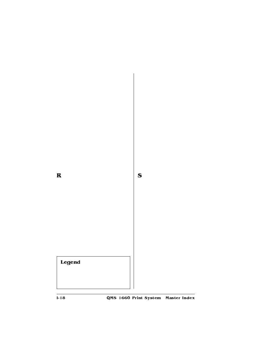 Legend | HP QMS 1660 User Manual | Page 300 / 306