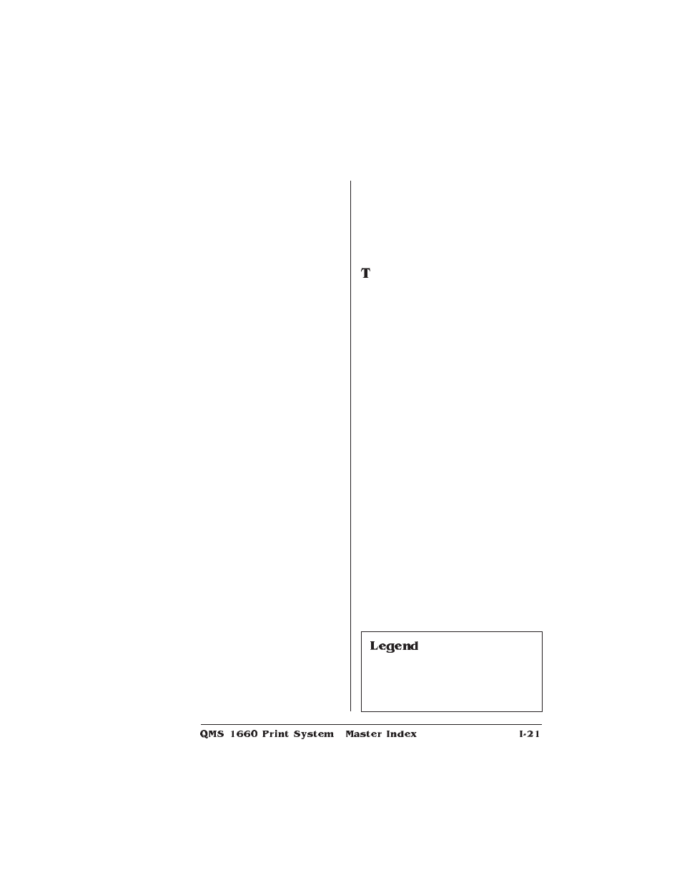 Legend | HP QMS 1660 User Manual | Page 303 / 306