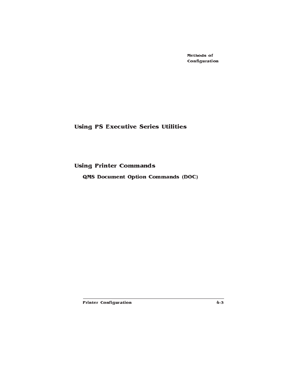 Using ps executive series utilities, Using printer commands | HP QMS 1660 User Manual | Page 35 / 306