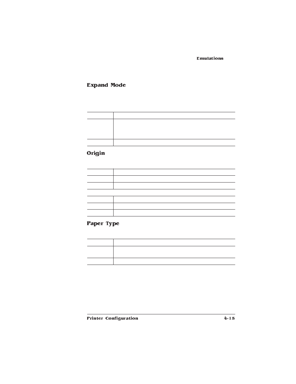 Expand mode, Origin, Paper type | HP QMS 1660 User Manual | Page 47 / 306