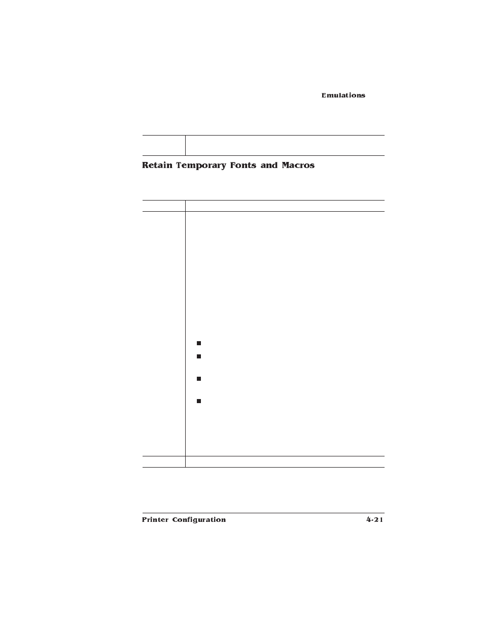 Retain temporary fonts and macros | HP QMS 1660 User Manual | Page 53 / 306