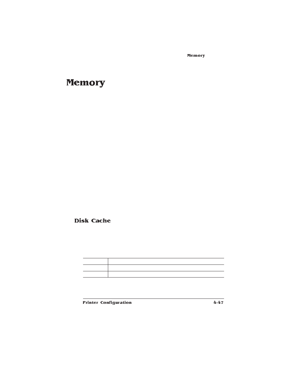 Memory, Disk cache | HP QMS 1660 User Manual | Page 79 / 306