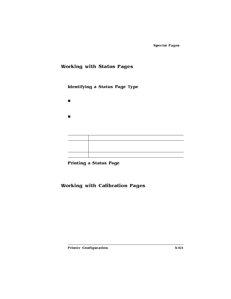 Working with status pages, Working with calibration pages | HP QMS 1660 User Manual | Page 95 / 306