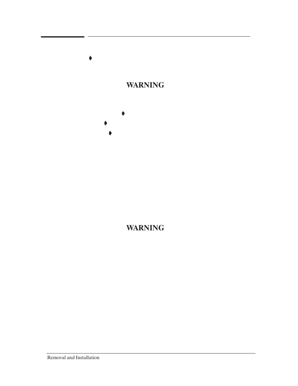 Entry platen, Warning | HP 2000CP 2500CP User Manual | Page 299 / 348