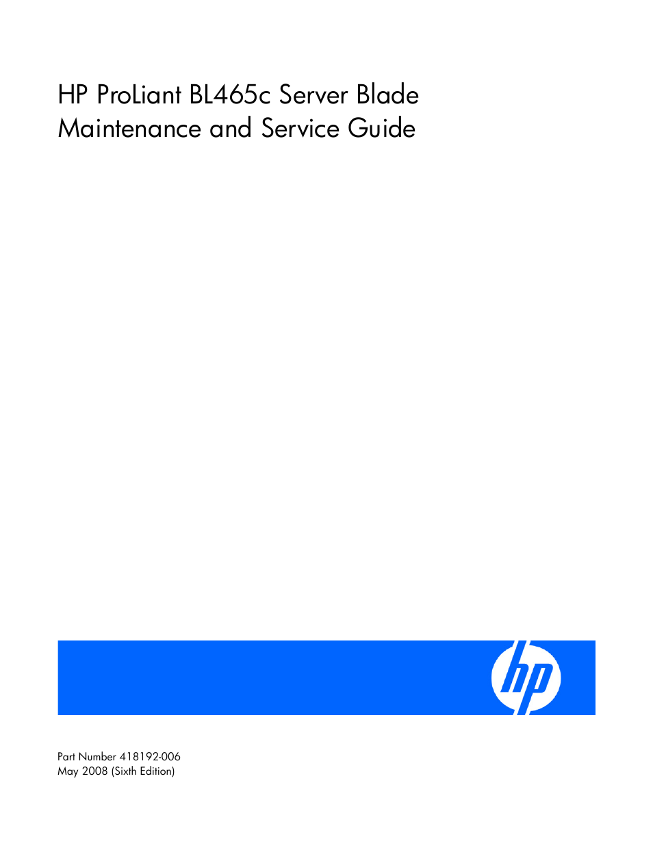 HP BL465C User Manual | 66 pages