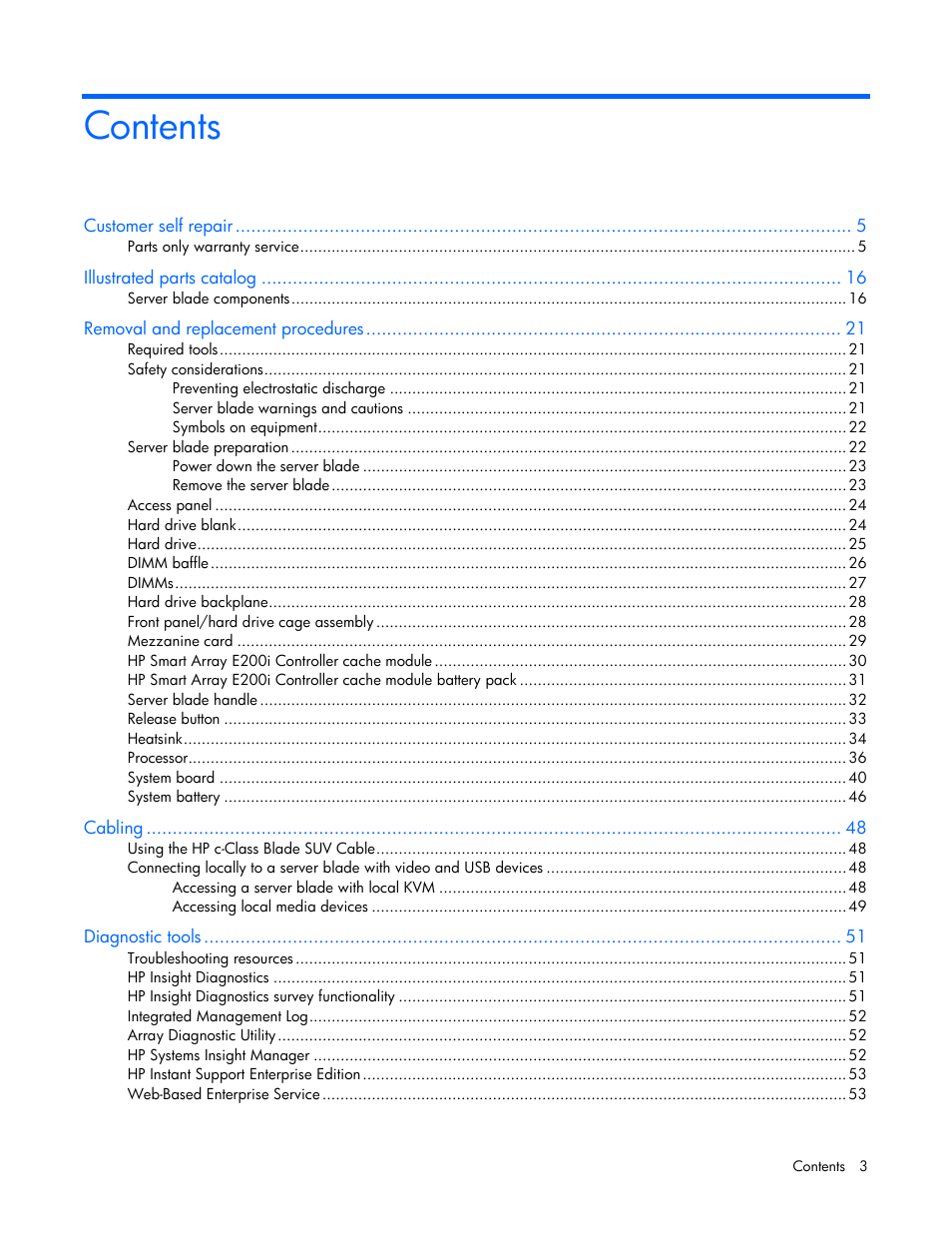 HP BL465C User Manual | Page 3 / 66