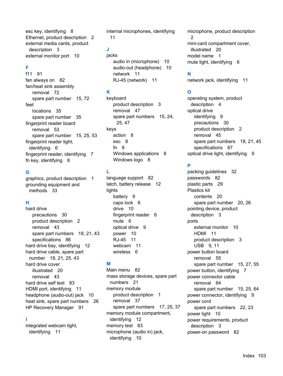 HP DM4 User Manual | Page 111 / 113