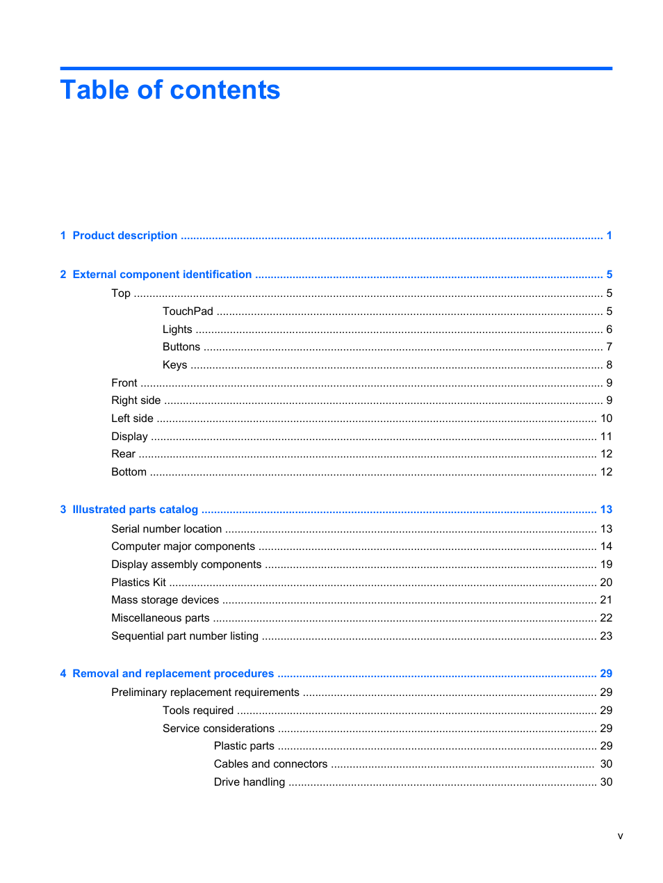 HP DM4 User Manual | Page 5 / 113