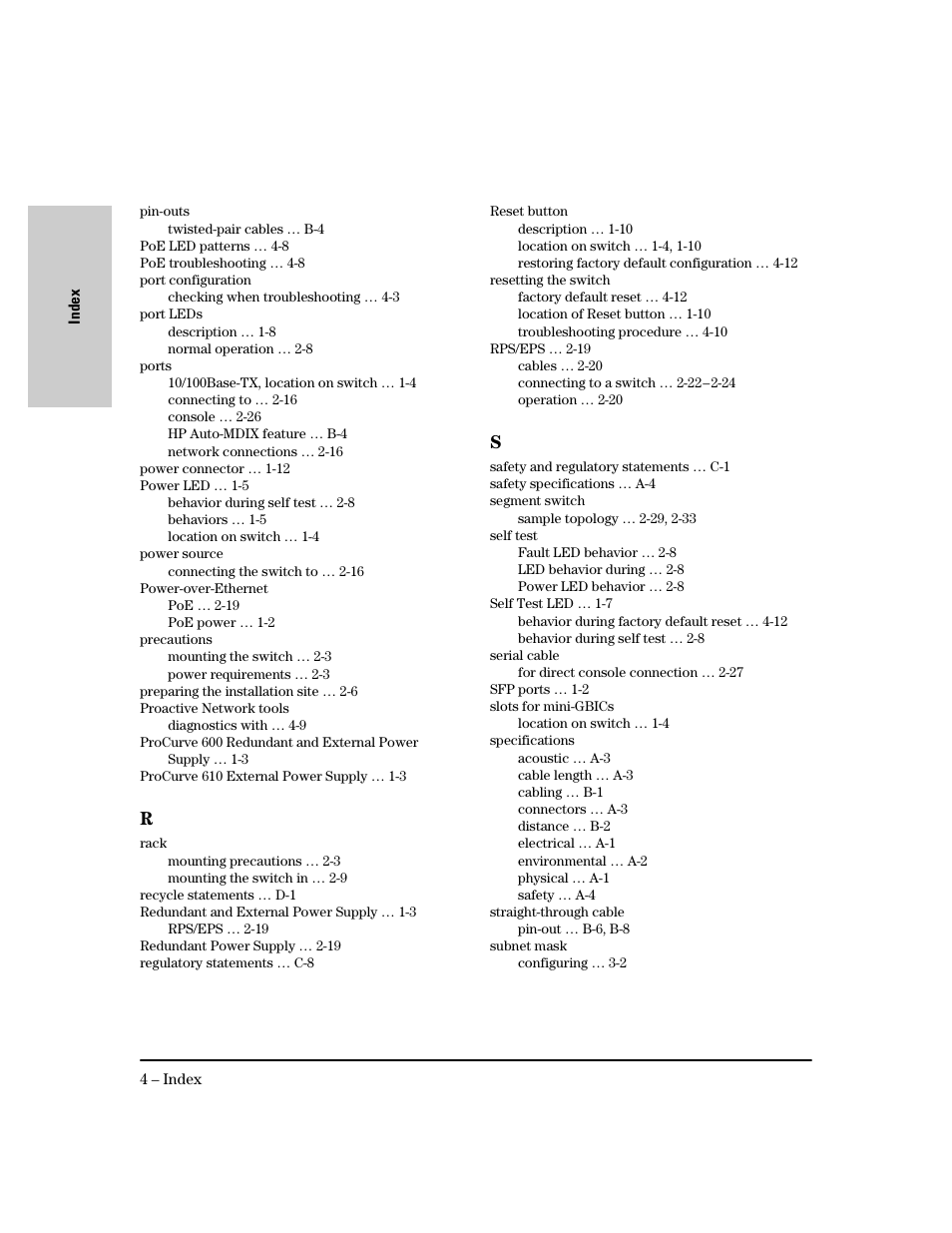 HP PROCURVE 2610 User Manual | Page 110 / 112