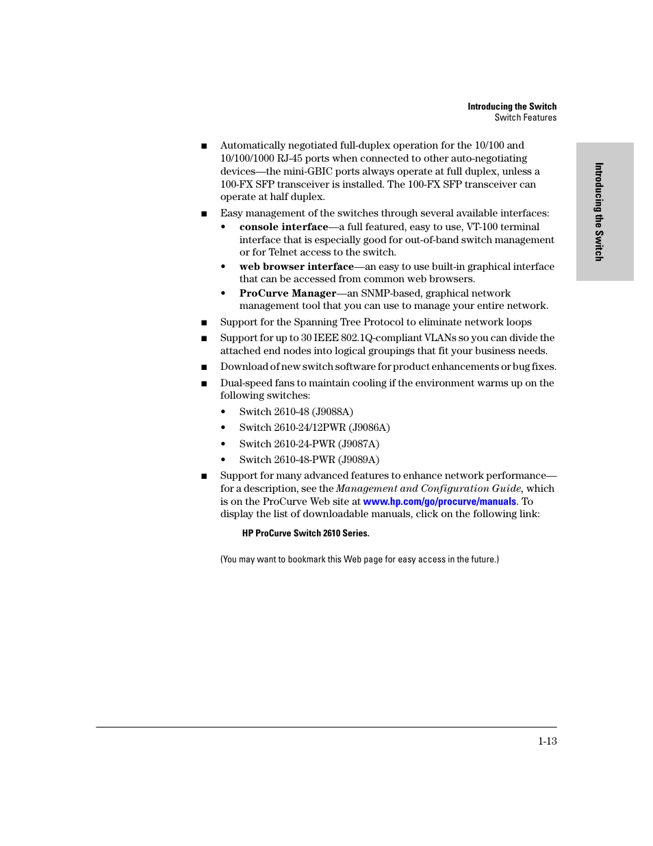 HP PROCURVE 2610 User Manual | Page 23 / 112