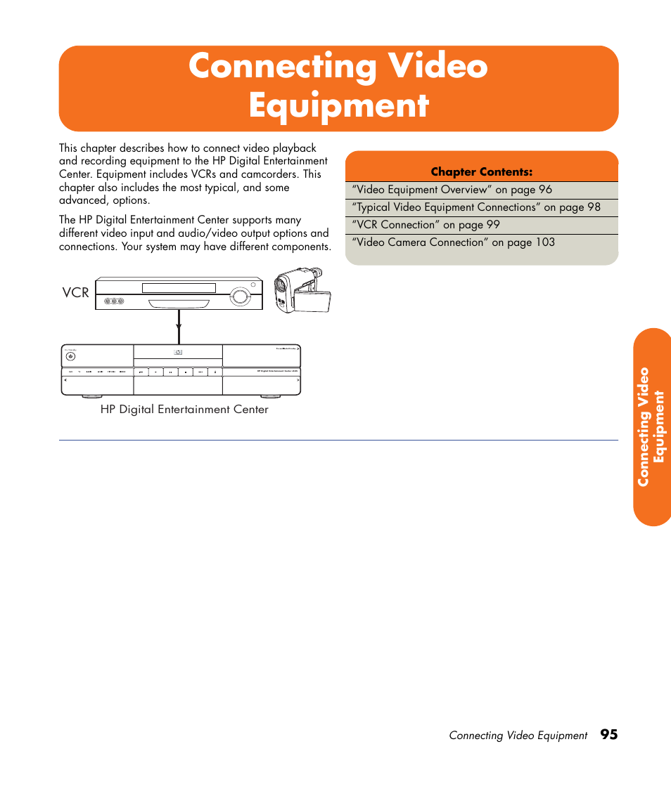Connecting video equipment | HP Digital Entertainment Center User Manual | Page 101 / 170