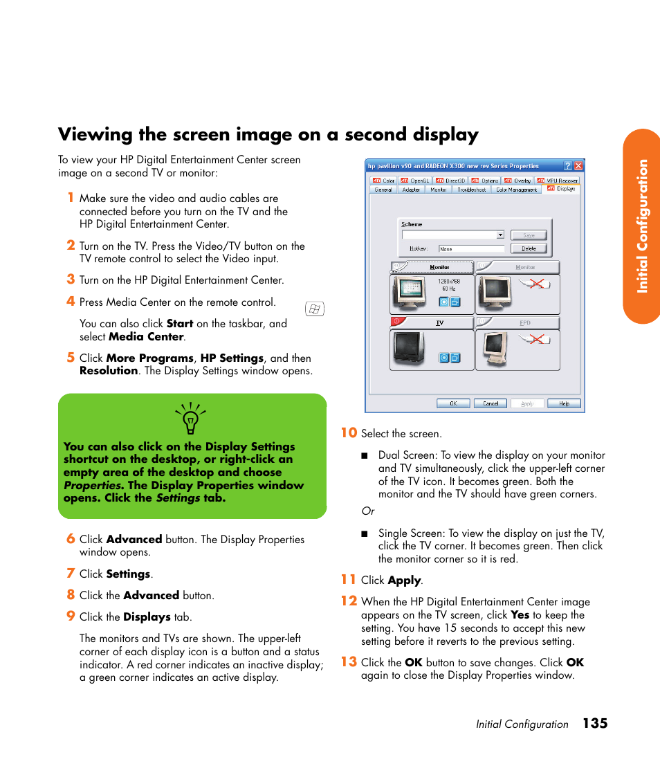 Viewing the screen image on a second display | HP Digital Entertainment Center User Manual | Page 141 / 170