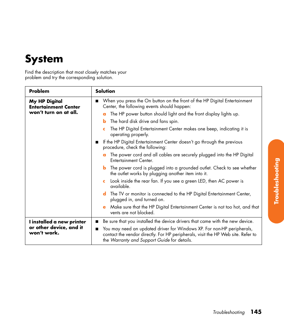 System | HP Digital Entertainment Center User Manual | Page 151 / 170