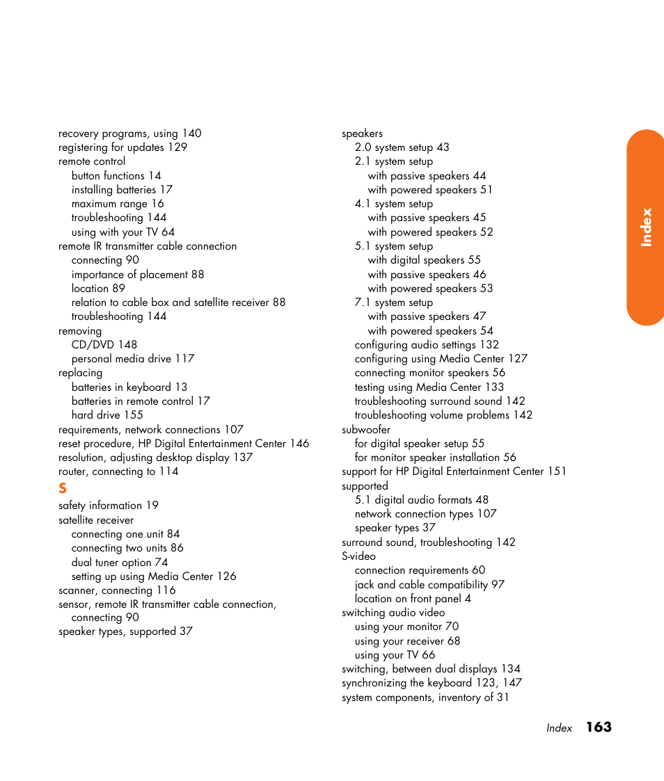 HP Digital Entertainment Center User Manual | Page 169 / 170