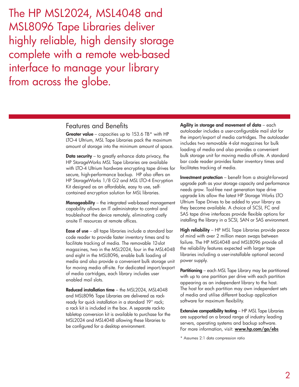 HP MSL2024 User Manual | Page 2 / 4