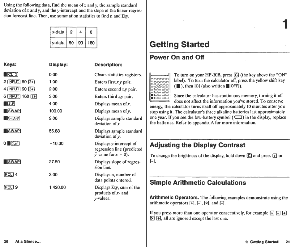127 more about calculations, 133 messages 136 index | HP 10B User Manual | Page 12 / 144