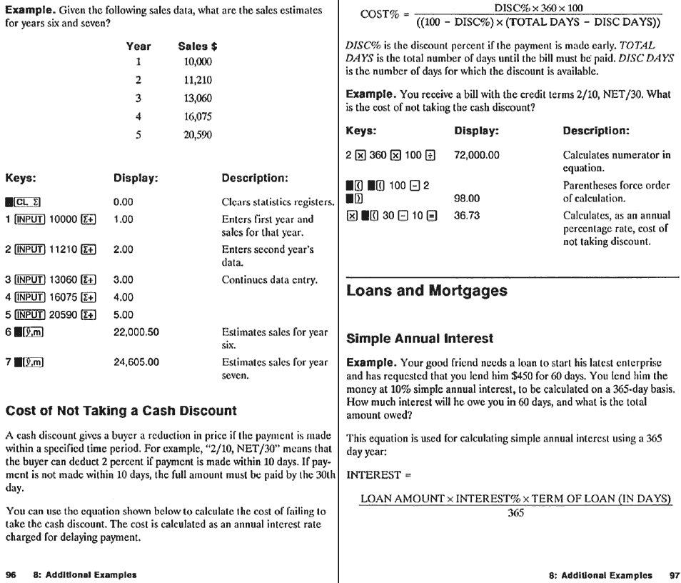 Interest rates, Two types of financial problems, Recognizing a tvm problem | HP 10B User Manual | Page 50 / 144