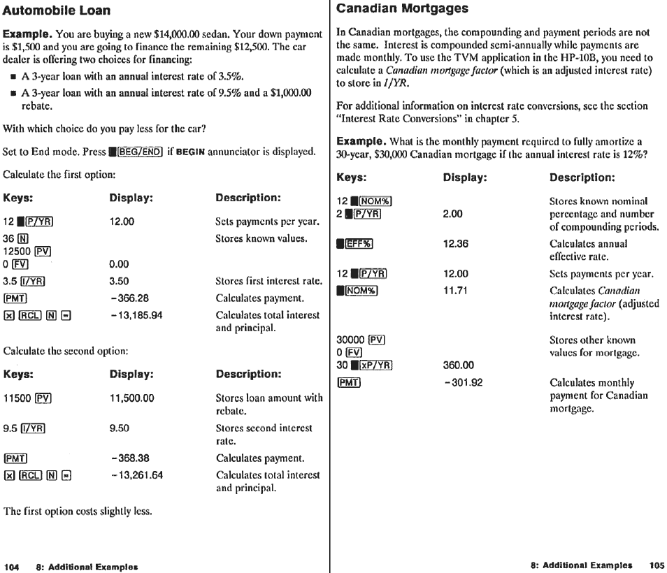 Time value of money calculations, Using the tvm application | HP 10B User Manual | Page 54 / 144