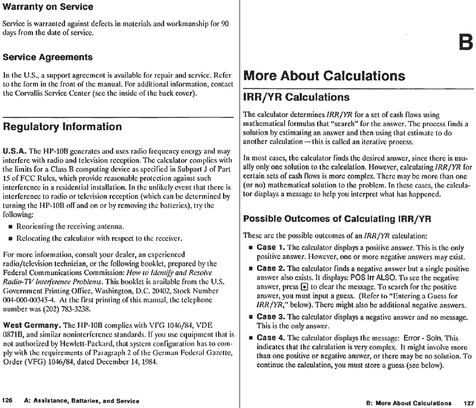 Lease calculations, Example: calculating a lease payment | HP 10B User Manual | Page 65 / 144