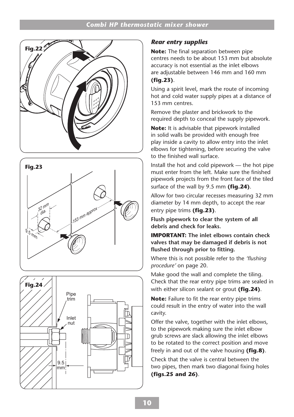 Rear entry supplies | HP COMBI 2180206H User Manual | Page 12 / 36