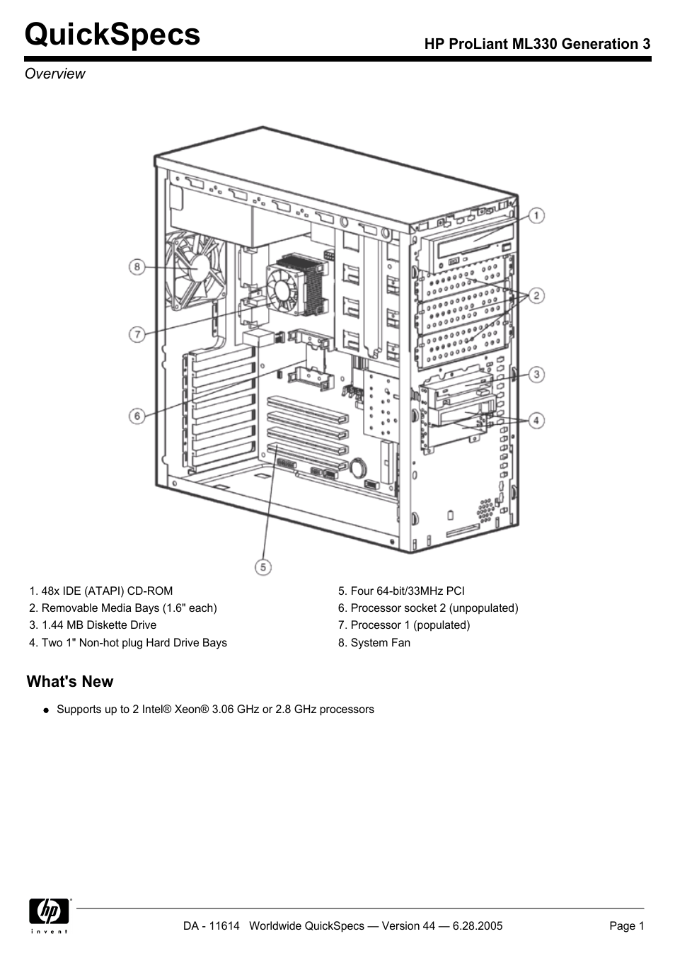 HP ProLiant ML330 User Manual | 34 pages