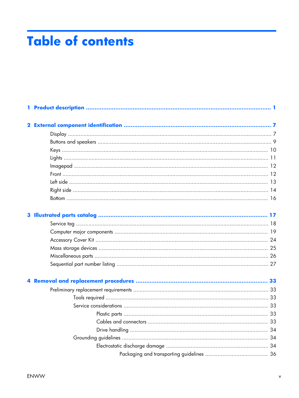 HP 17 User Manual | Page 5 / 120