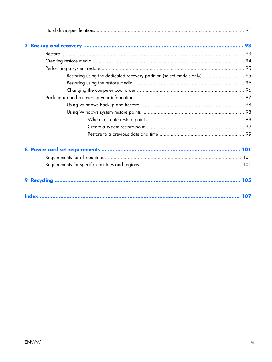 HP 17 User Manual | Page 7 / 120