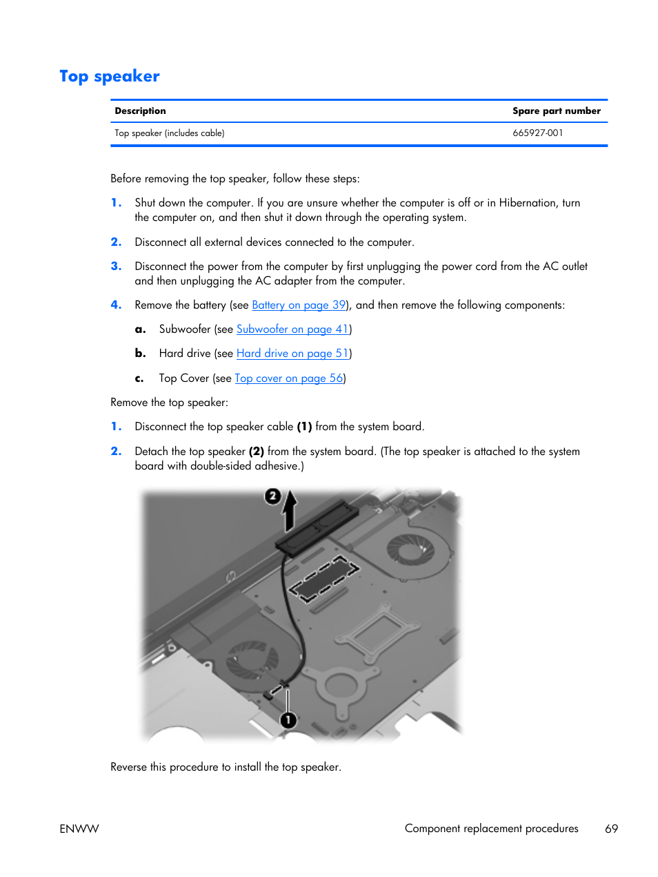 Top speaker | HP 17 User Manual | Page 77 / 120