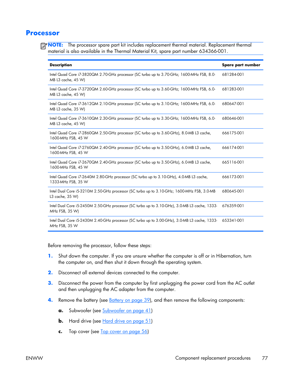 Processor | HP 17 User Manual | Page 85 / 120