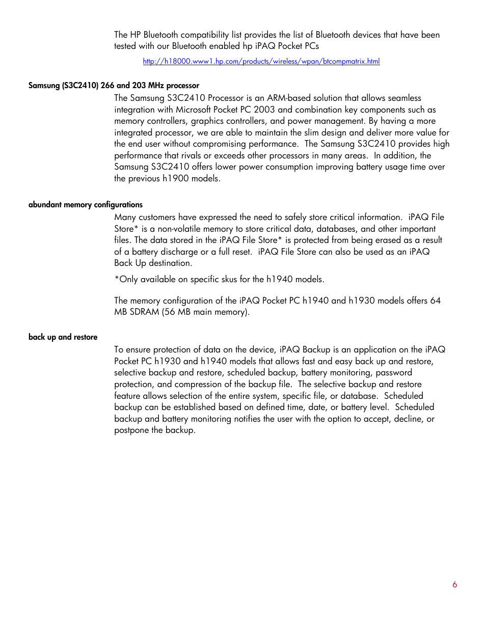 HP IPAQ H1940 User Manual | Page 5 / 13