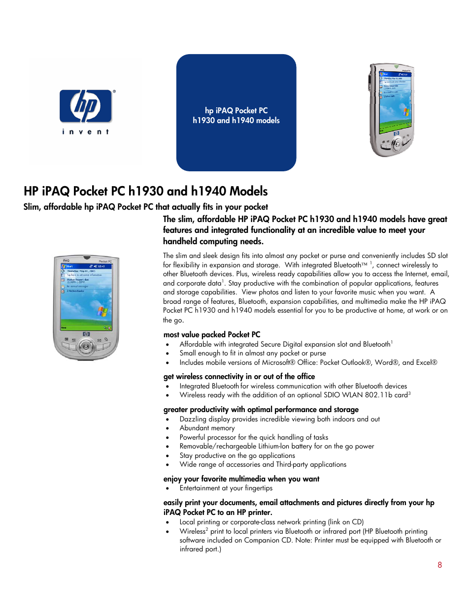 HP IPAQ H1940 User Manual | Page 7 / 13