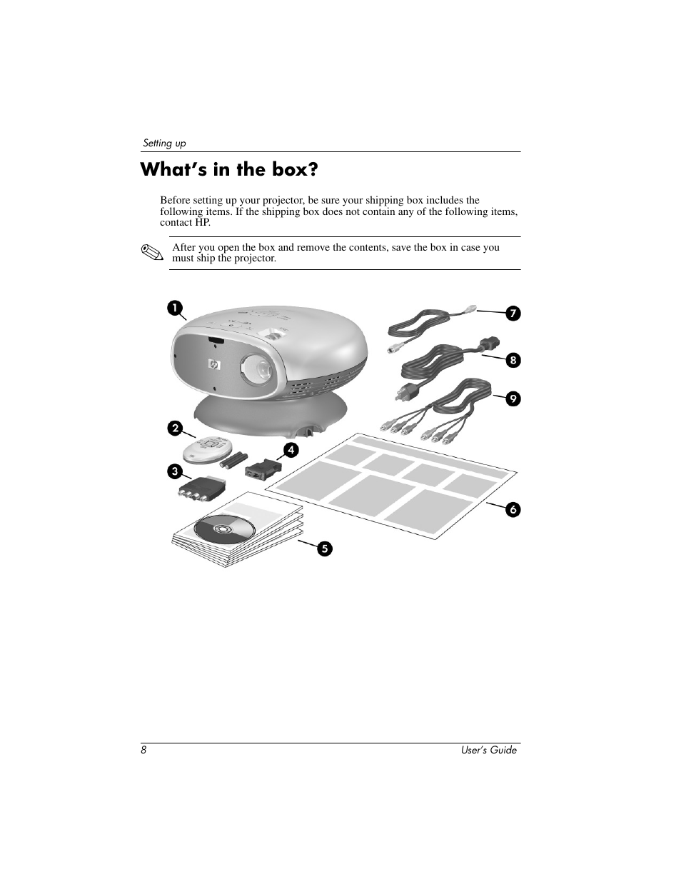 What’s in the box | HP ep7100 User Manual | Page 8 / 85