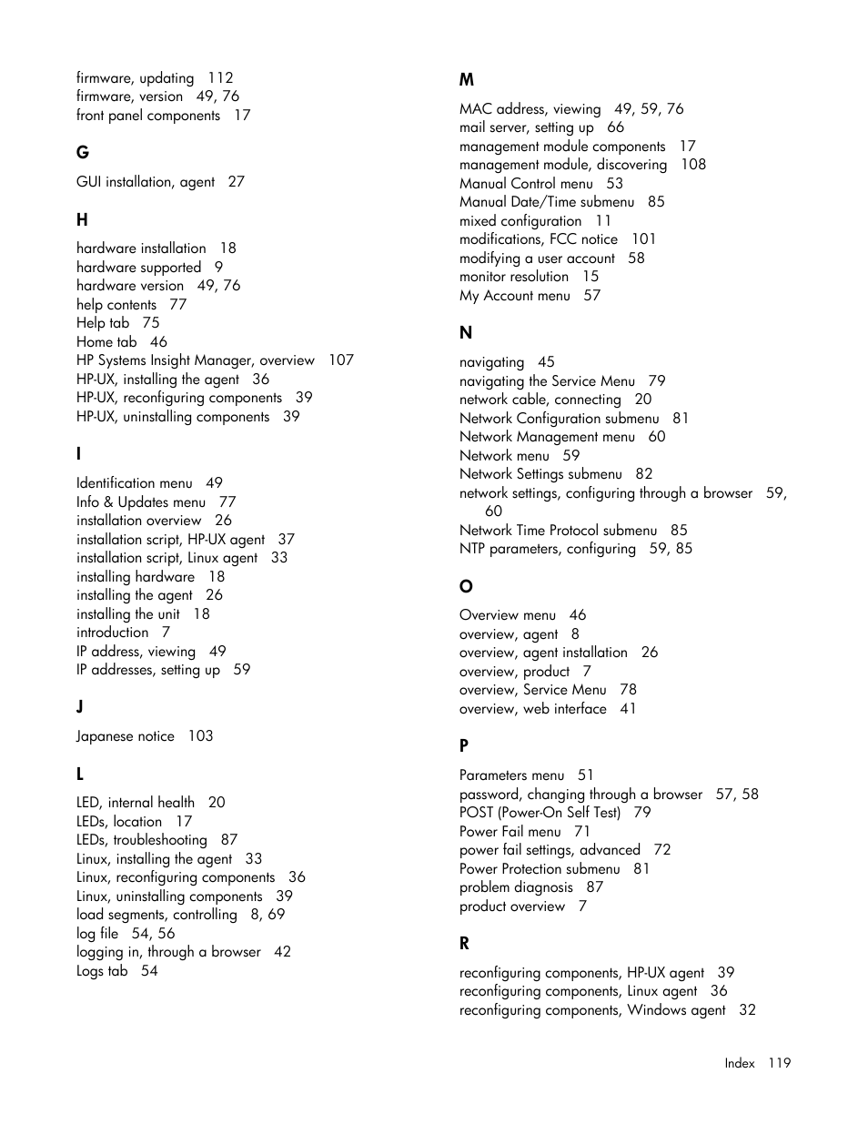 HP J4367A User Manual | Page 119 / 120
