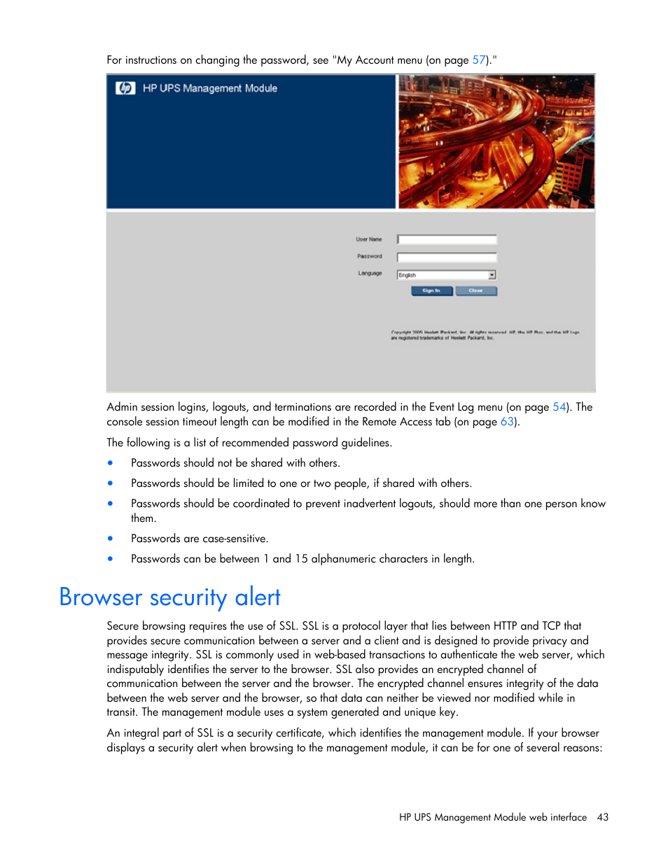Browser security alert | HP J4367A User Manual | Page 43 / 120