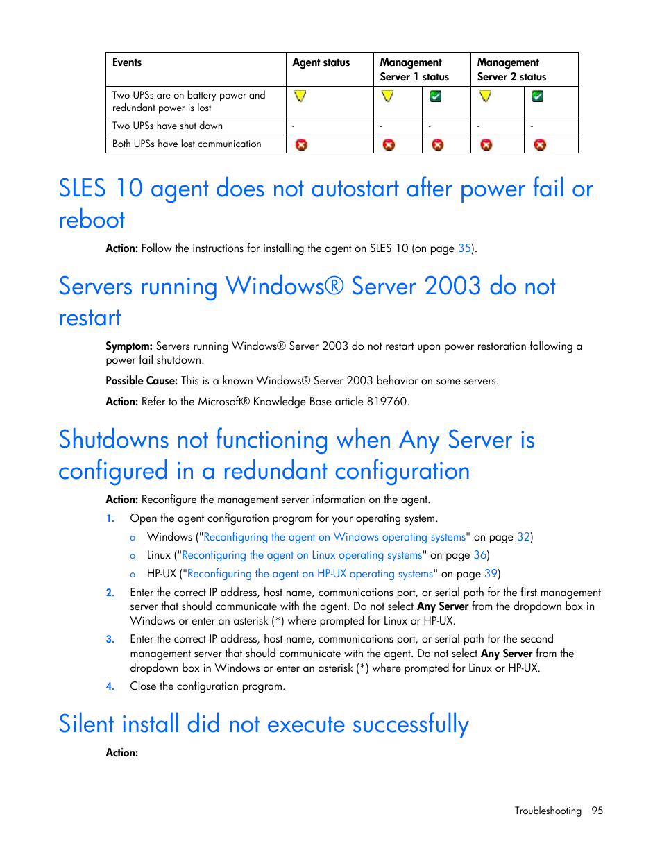 Silent install did not execute successfully | HP J4367A User Manual | Page 95 / 120