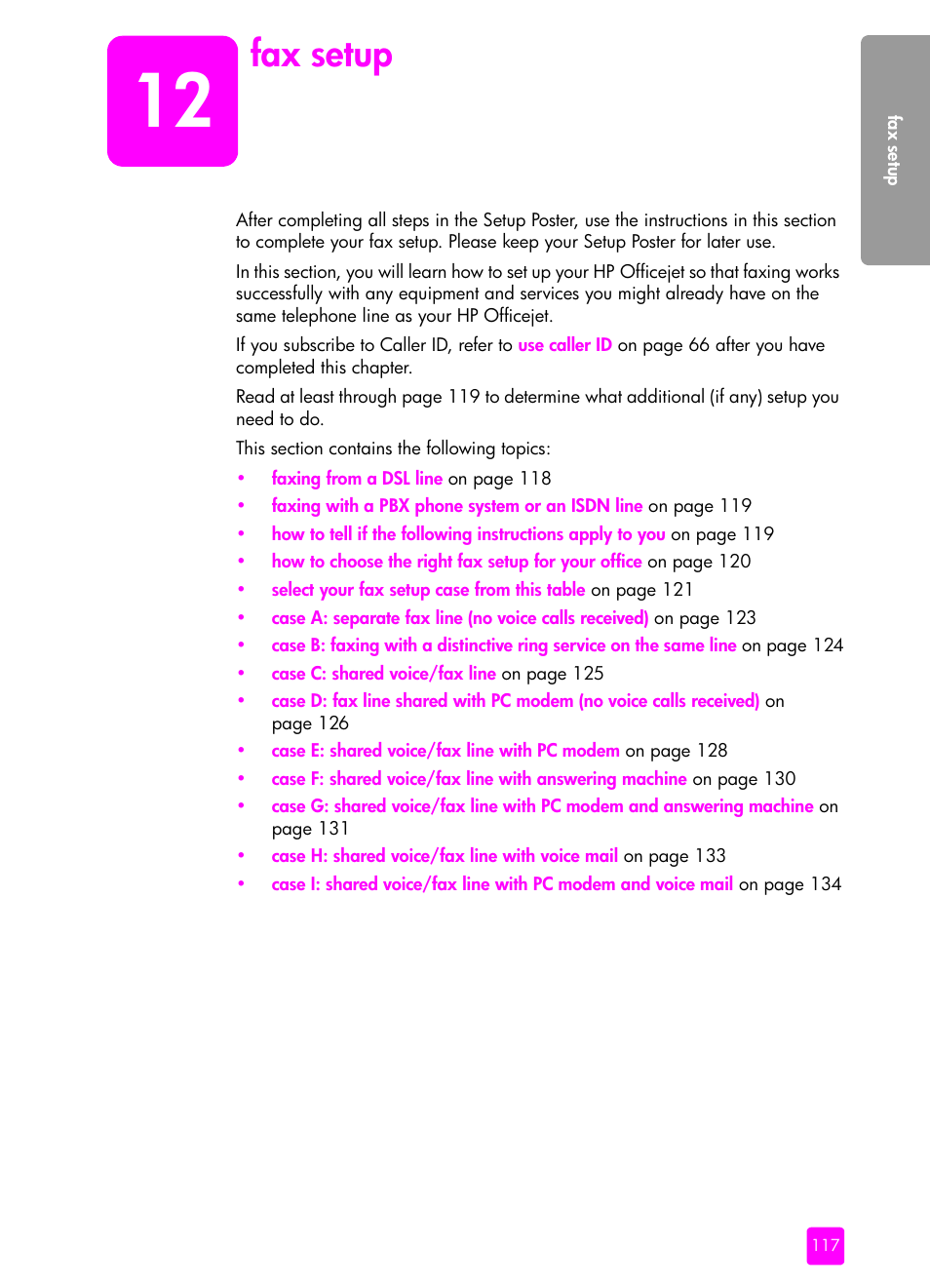 Fax setup | HP 4200 User Manual | Page 127 / 166