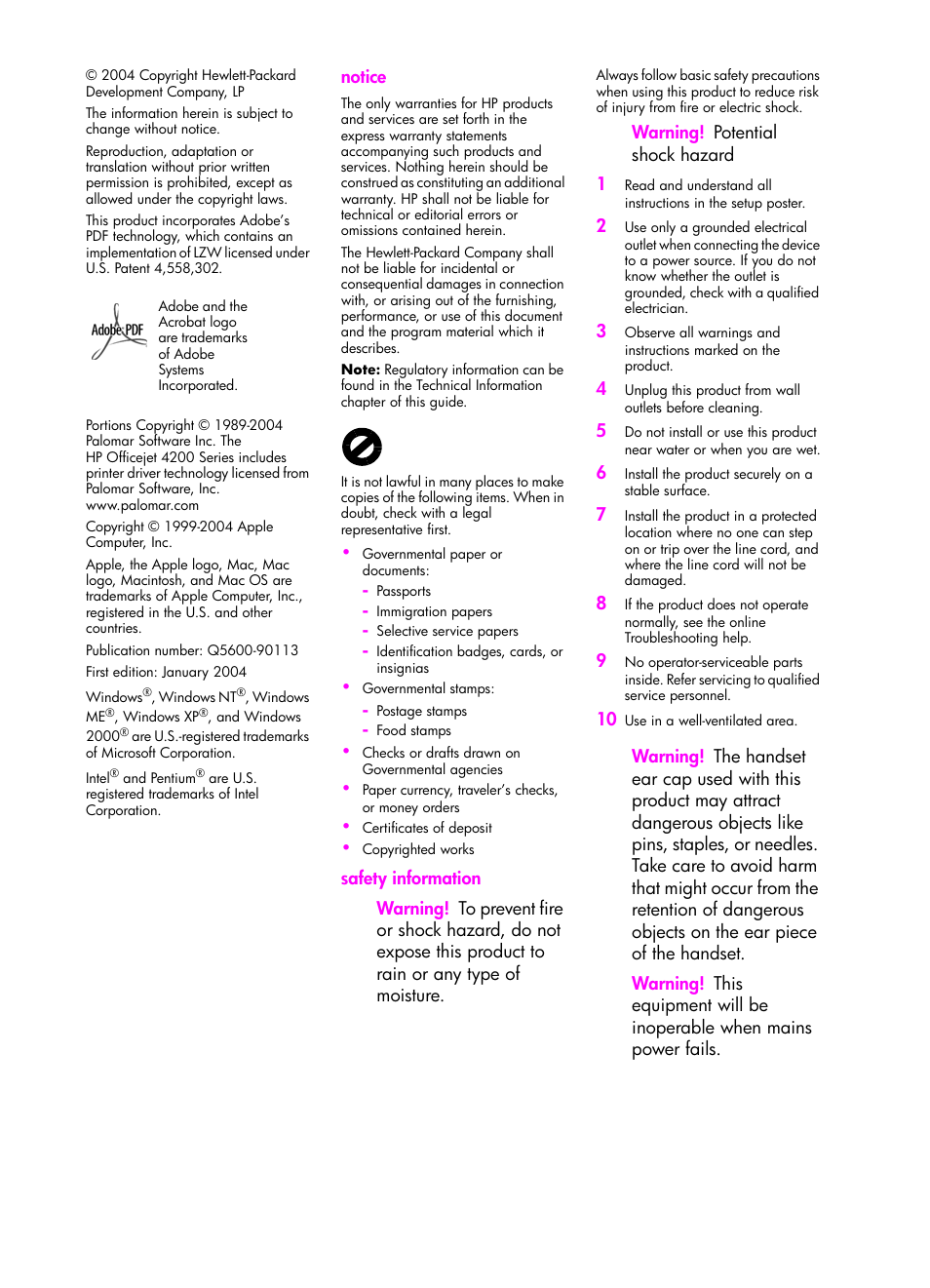 HP 4200 User Manual | Page 4 / 166