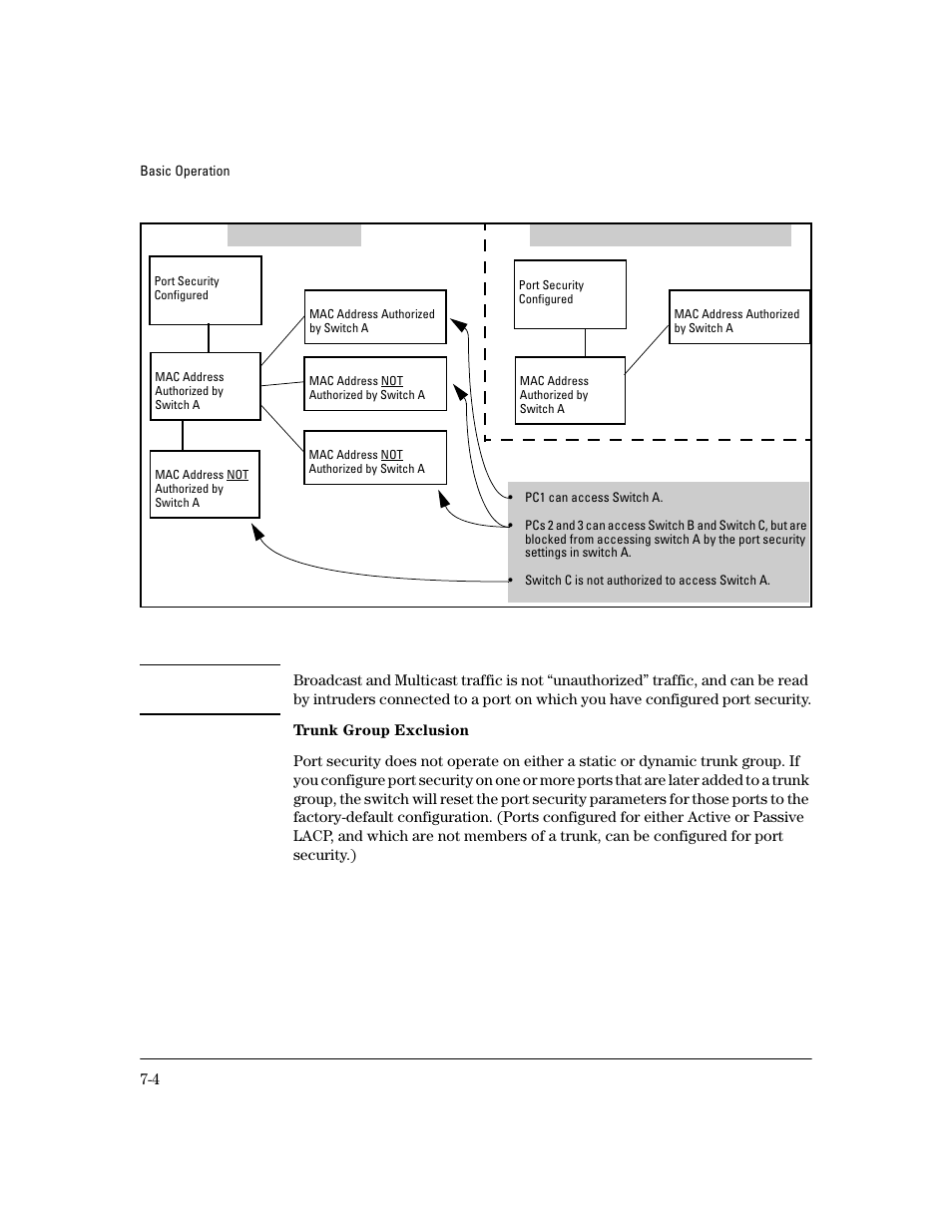 Trunk group exclusion, Trunk group exclusion -4, N o t e | HP 4100GL User Manual | Page 186 / 228