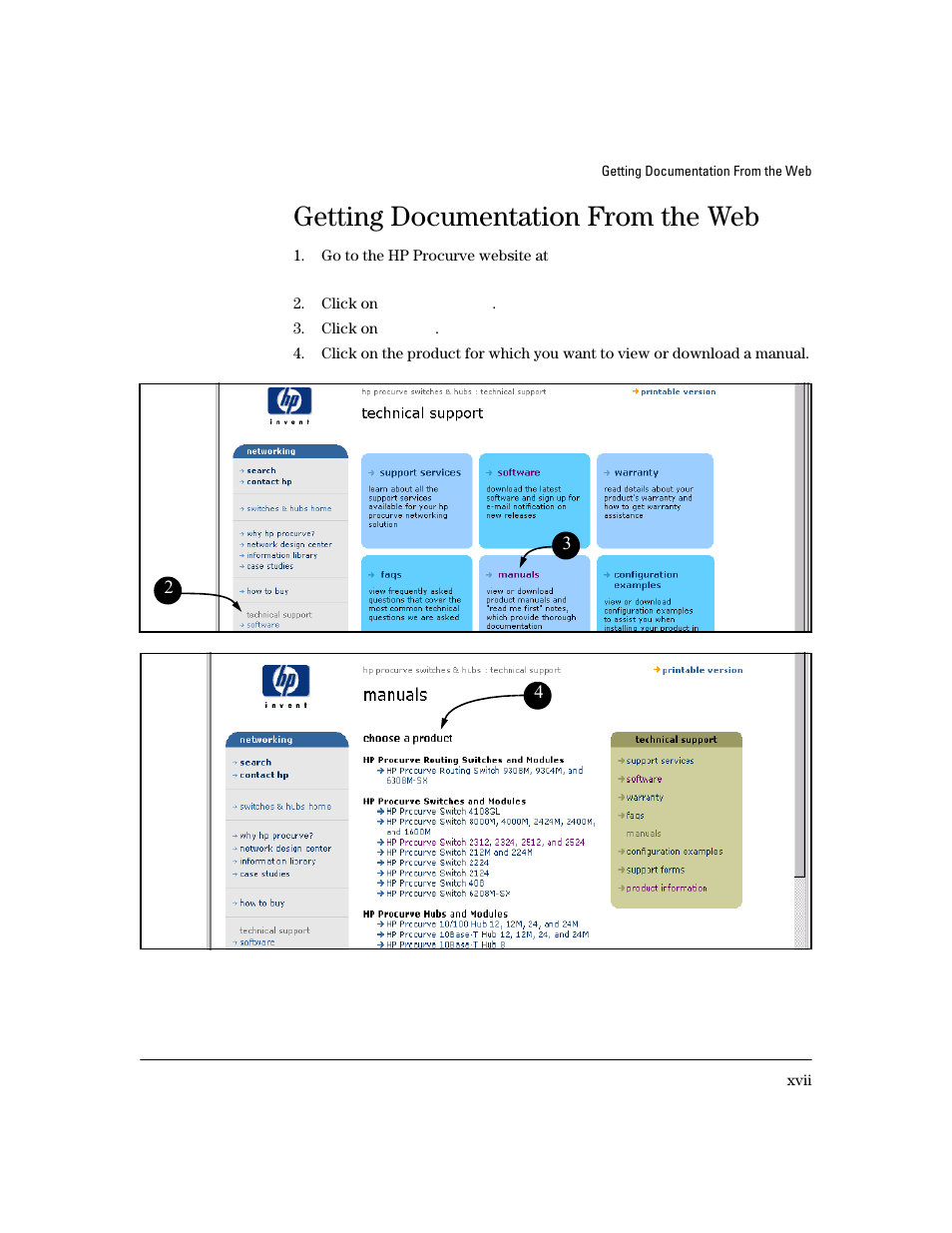 Getting documentation from the web | HP 4100GL User Manual | Page 19 / 228