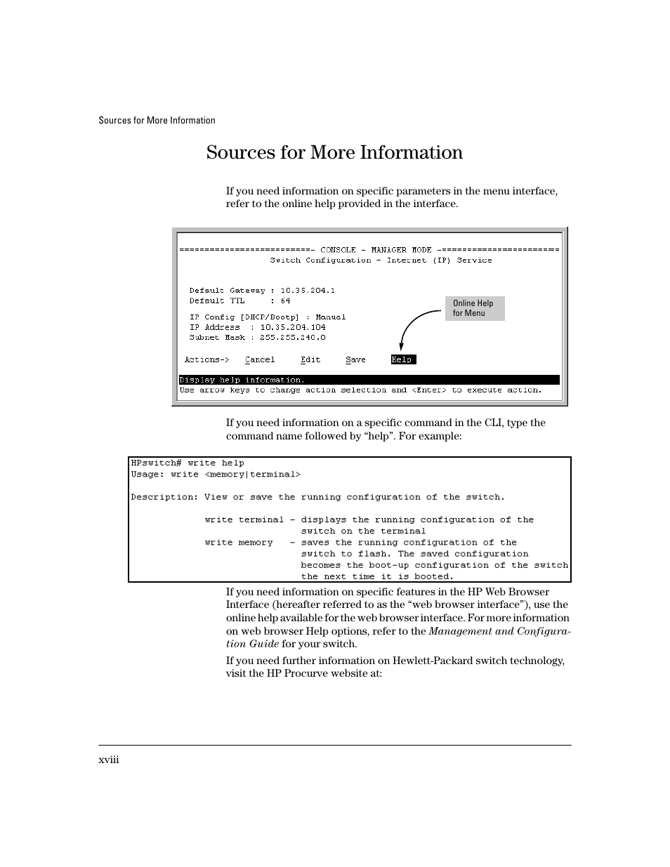 Sources for more information | HP 4100GL User Manual | Page 20 / 228