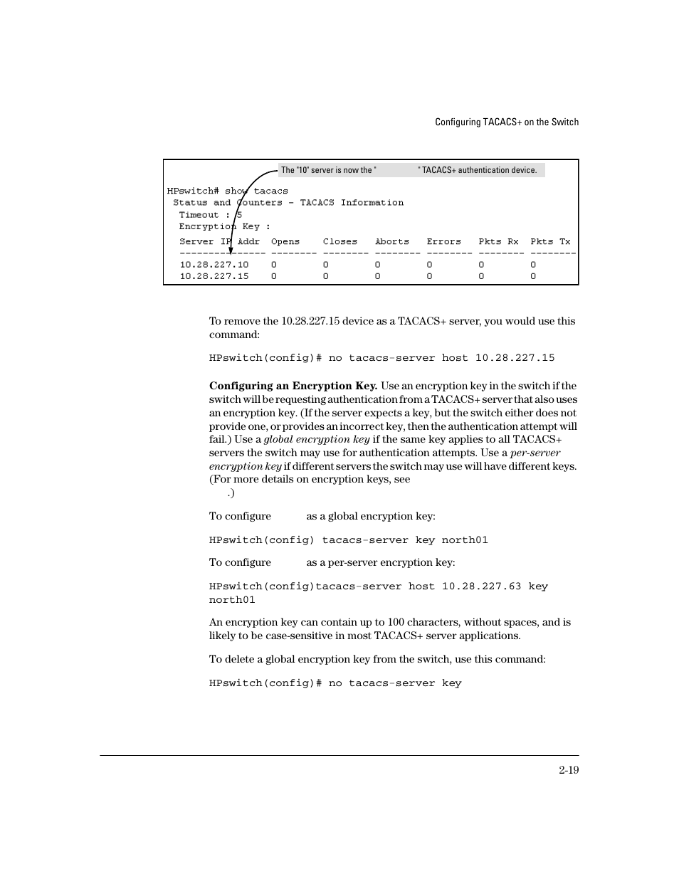 Configuring an encryption key | HP 4100GL User Manual | Page 47 / 228