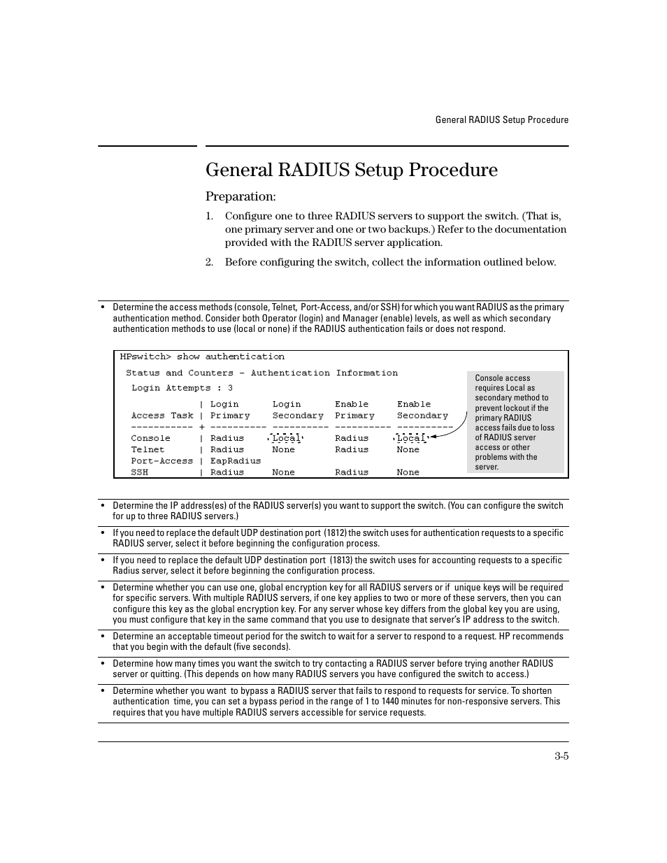 General radius setup procedure, Preparation, Preparation -5 | HP 4100GL User Manual | Page 59 / 228