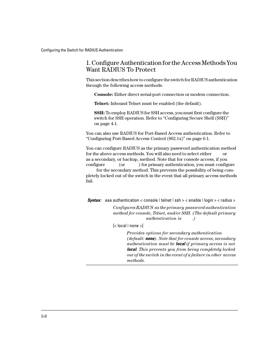 Radius to protect -8 | HP 4100GL User Manual | Page 62 / 228