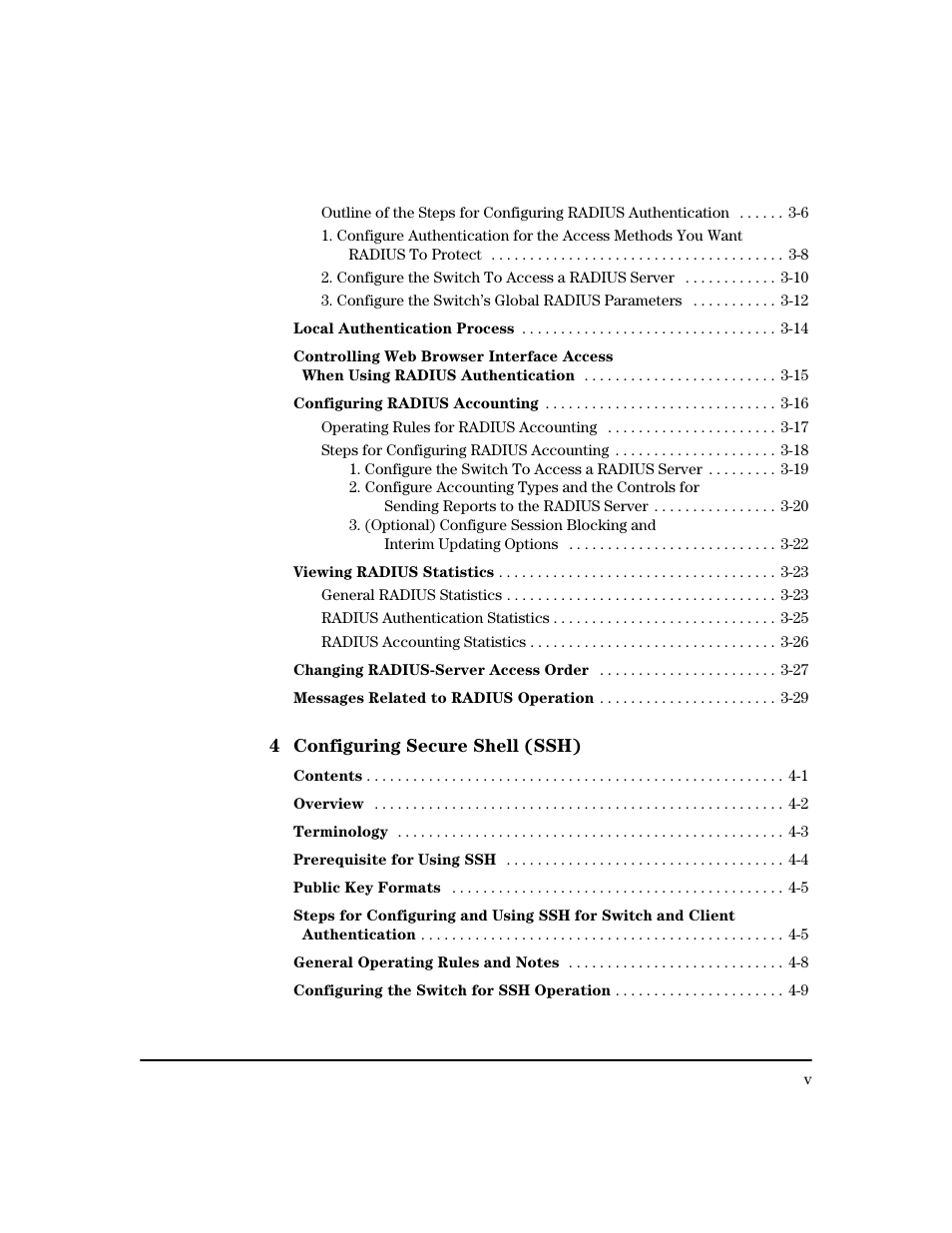 Configuring secure shell (ssh) | HP 4100GL User Manual | Page 7 / 228